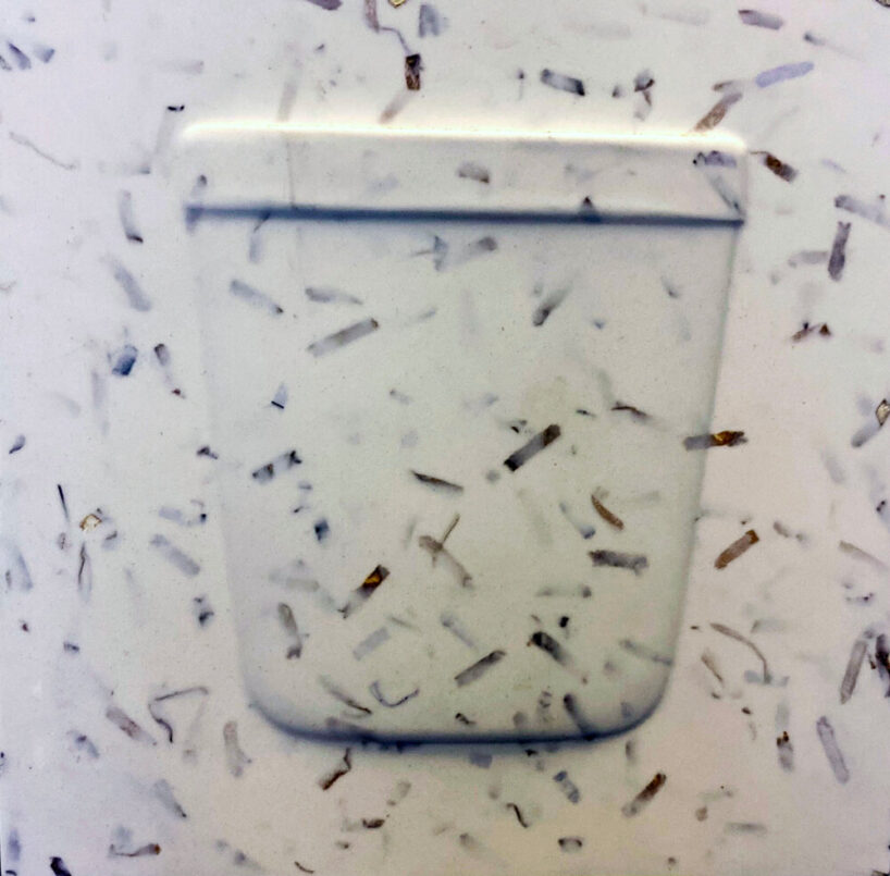 tiles made of thermal receipts, image courtesy CL Lam