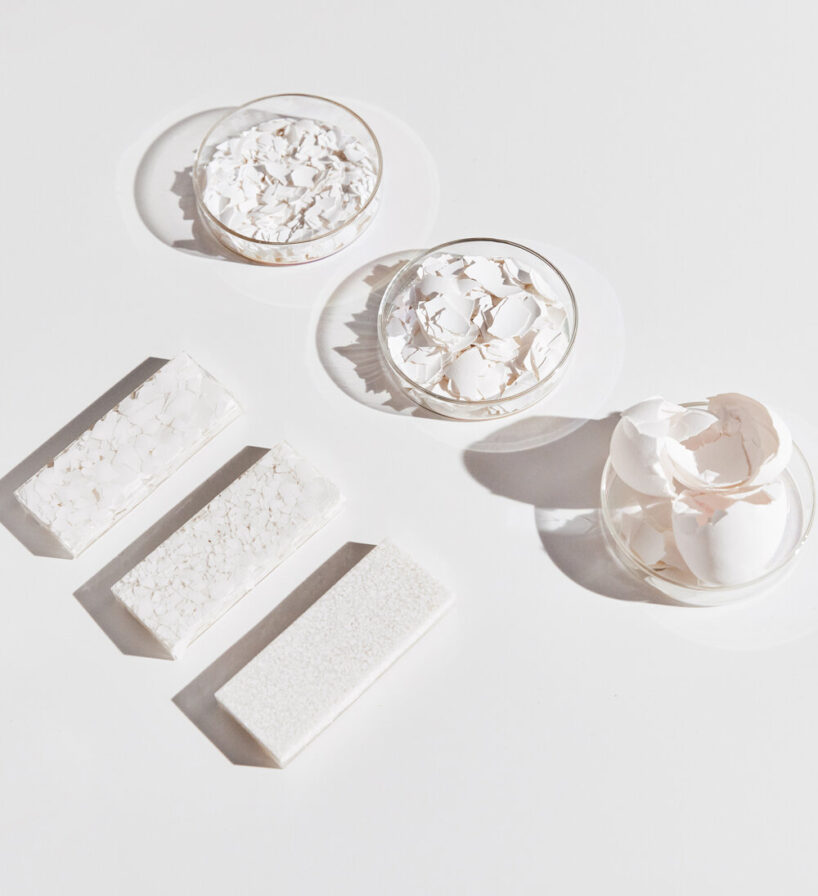 Yellowdot's eggshell experiments, image by Ali Gulsener, courtesy of Studio Yellowdot