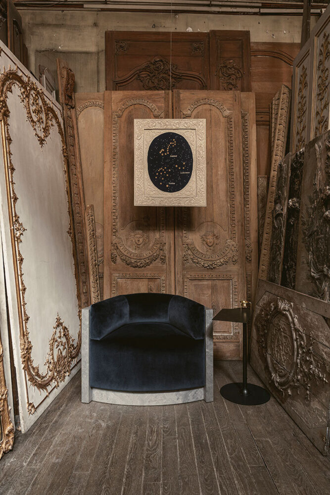 the pieces create a sense of continuity and depth in contemporary interiors