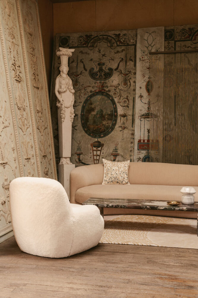 embroideries by Lesage transform room dividers into works of art