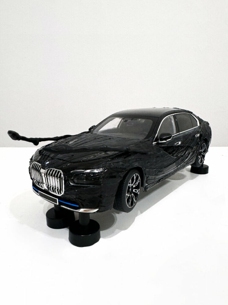 Heemin Chung's miniature BMW i7 art cars at Frieze Seoul