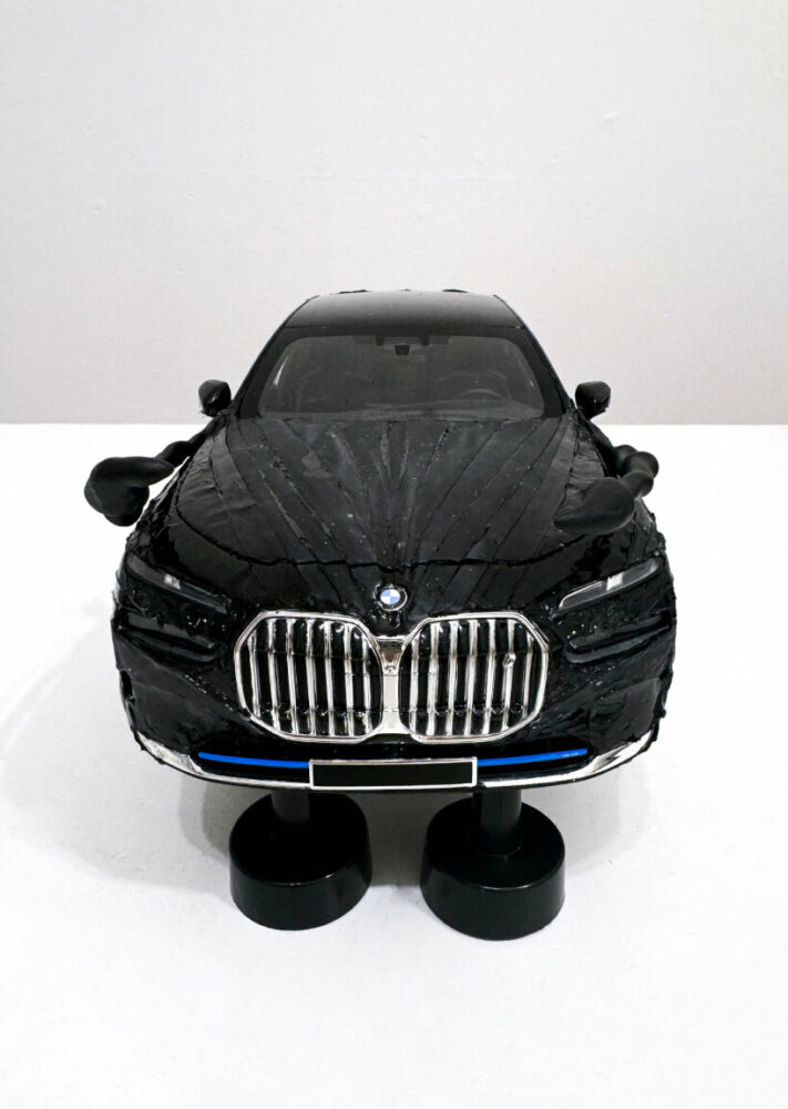 Heemin Chung's miniature BMW i7 art cars at Frieze Seoul