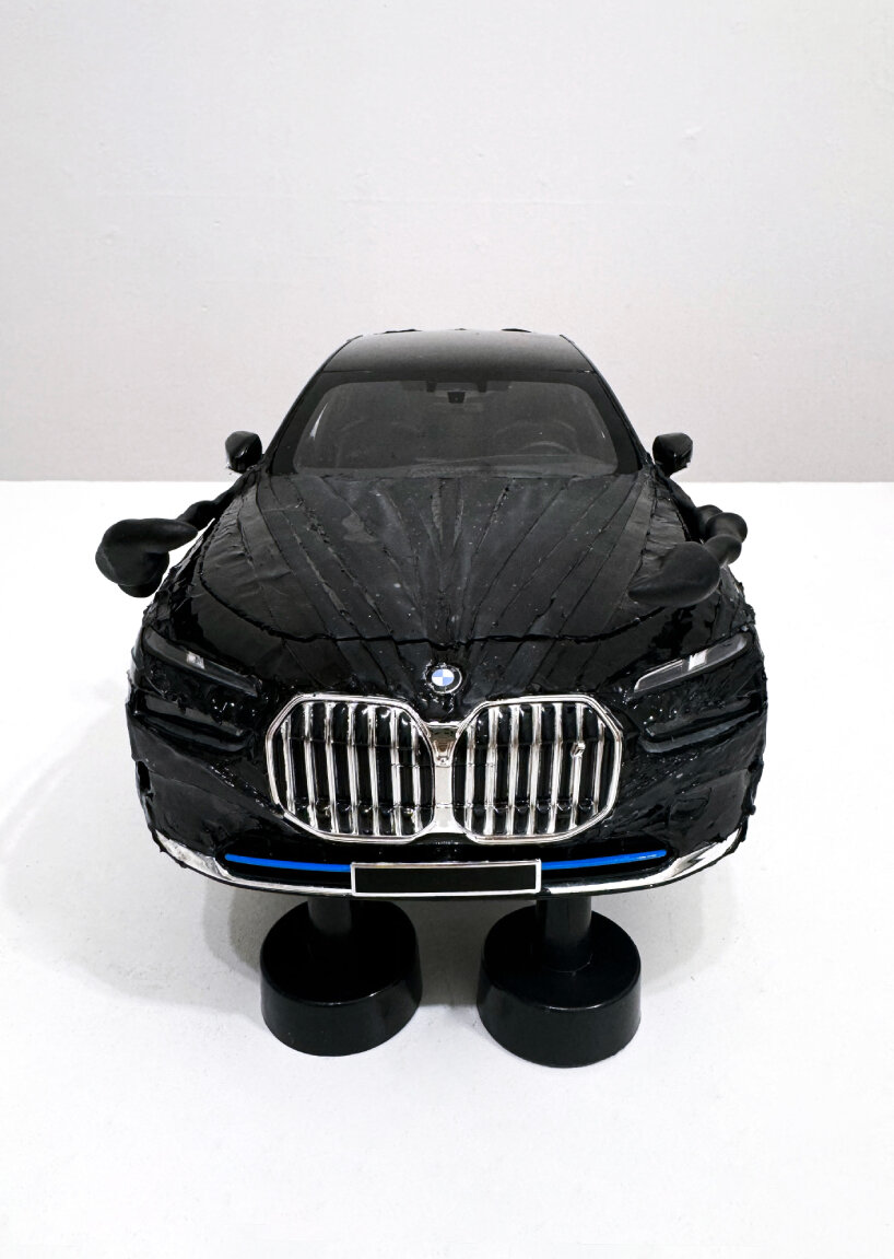 Heemin Chung's miniature BMW i7 art cars at Frieze Seoul