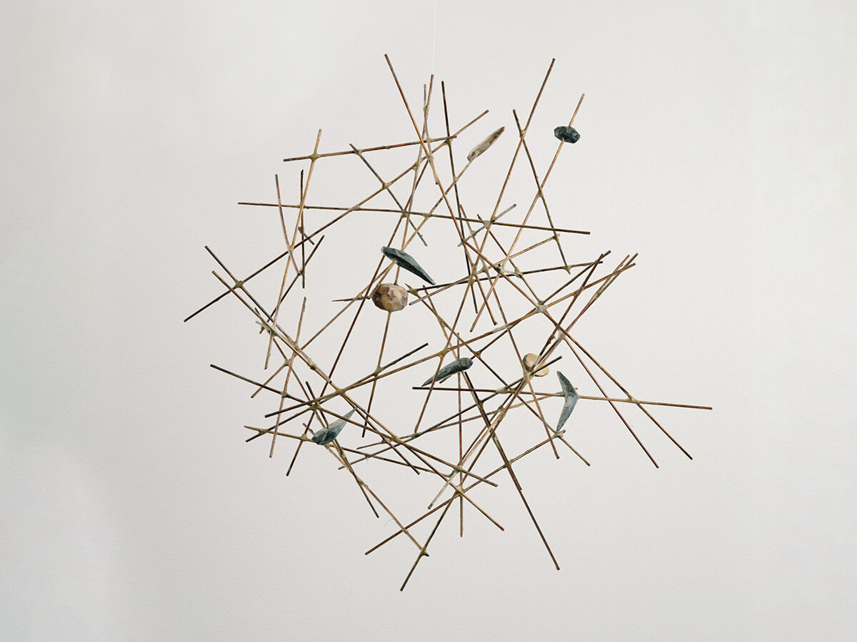 Isamu Noguchi, Bird’s Nest (Nesting), 1947. Wood dowels, balsawood, paper, paint, tape. 16 3/4 x 18 x 13 in. Photo: Kevin Noble. ©INFGM / ARS