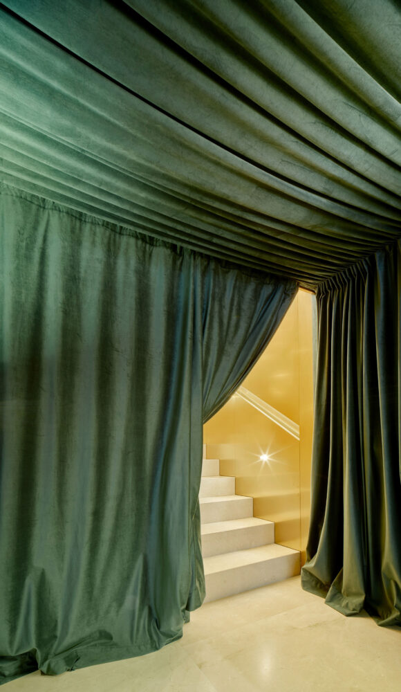 the project redefines luxury by offering spaces that shift between historical authenticity and modern innovation