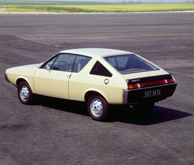 rear view of the Renault's R17 in the 1970s