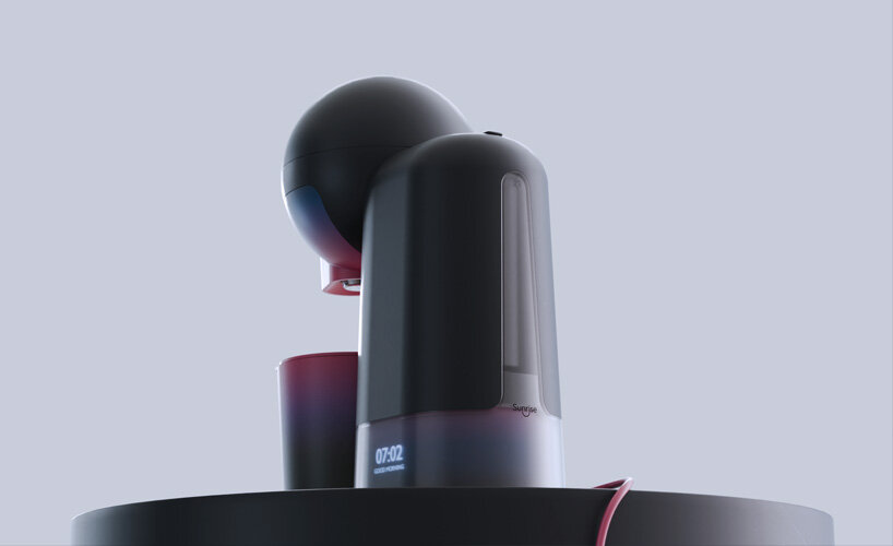 the hero image shows the elegant silhouette of the product
