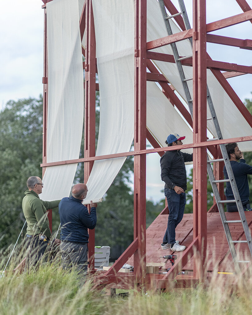 installing the fabrics