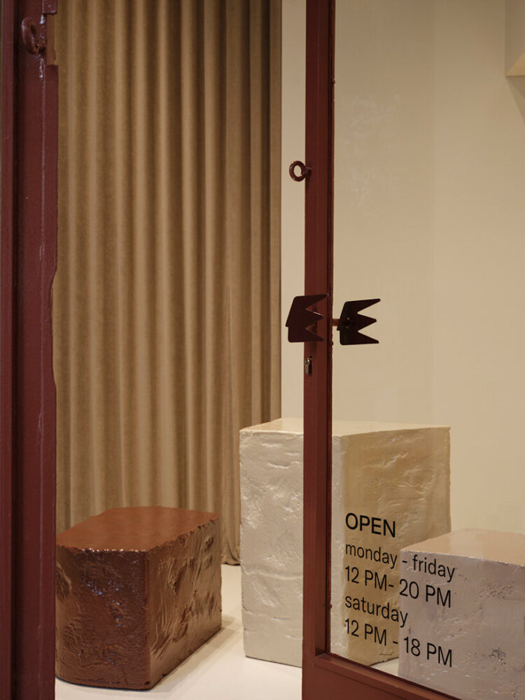 the Esiot flagship store by interior architect Nancy Katri embodies the essence of leather