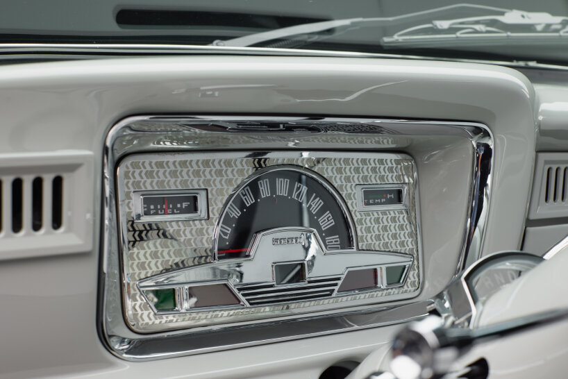 the ICON 1975 Jeep Cherokee features an Alcantara headliner, gauges in the original housing and dash knobs