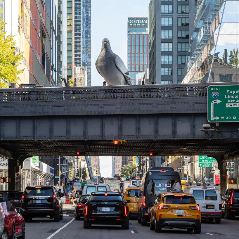 Iván Argote’s aluminum pigeon ‘Dinosaur’ is the fourth commission of the High Line