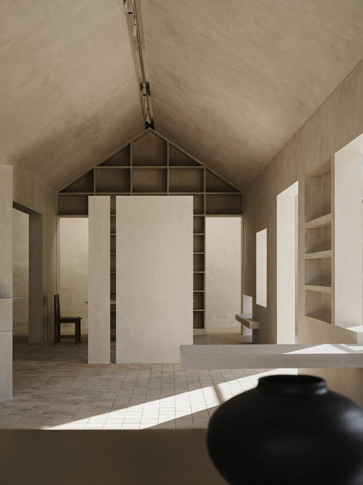 the second-floor houses photography and work areas