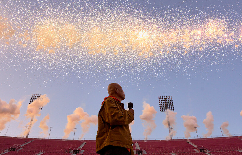 Cai Guo-Qiang, WE ARE: Explosion Event for PST ART, Act V: ‘Divine Wrath,’ 2024. Realized at LA Memorial Coliseum | image © Philip Cheung