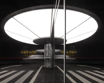DDDD transforms garage into retro-futuristic hub for vintage car culture in shenzhen