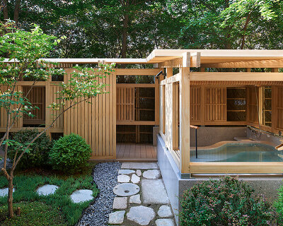tsutsumi and associates adds outdoor bath to house X in beijing for barrier-free accessibility