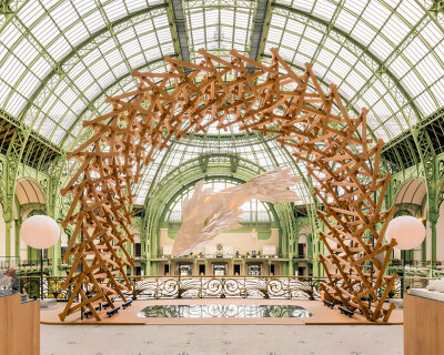 louis vuitton pays homage to frank gehry with exhibition in grand palais during art basel paris