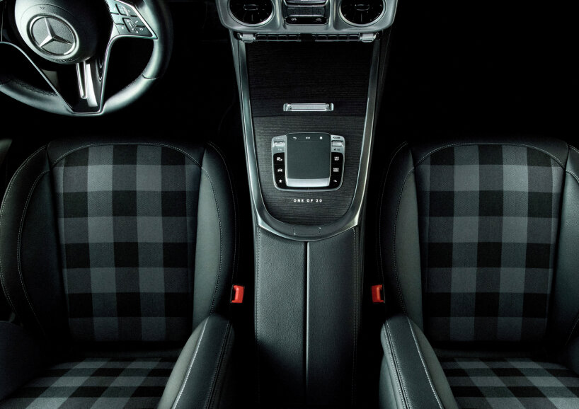 the checkered pattern is an interpretation of the design that appeared in the previous G-Class models
