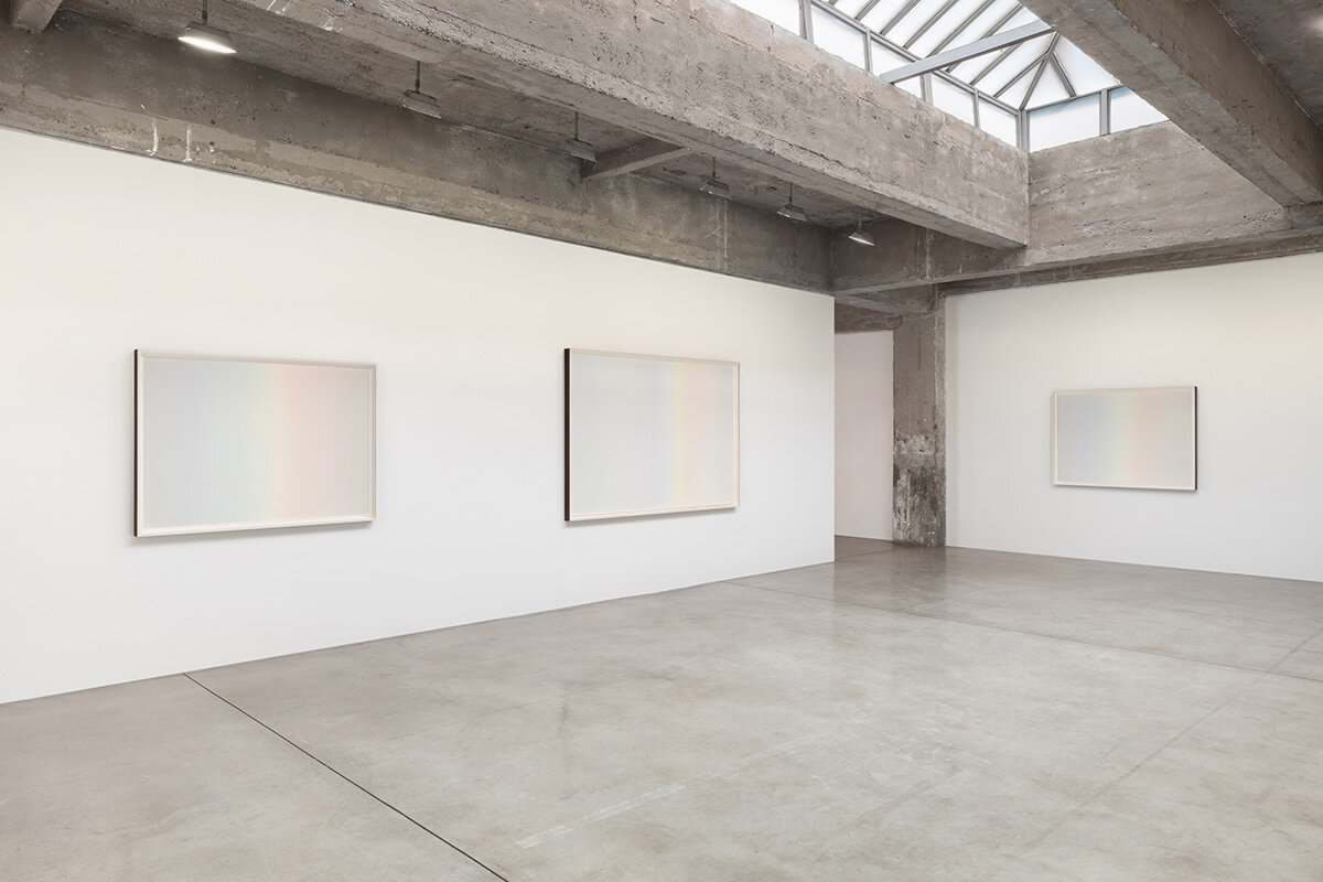 installation view with watercolor works