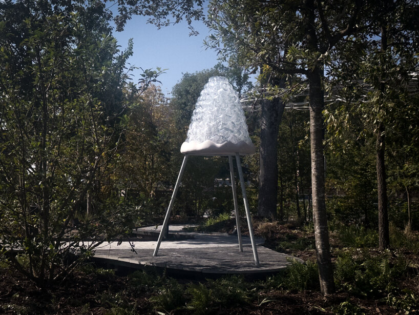 glass blown stereotomy shapes tomoko sauvage and AAU anastas' sound installation