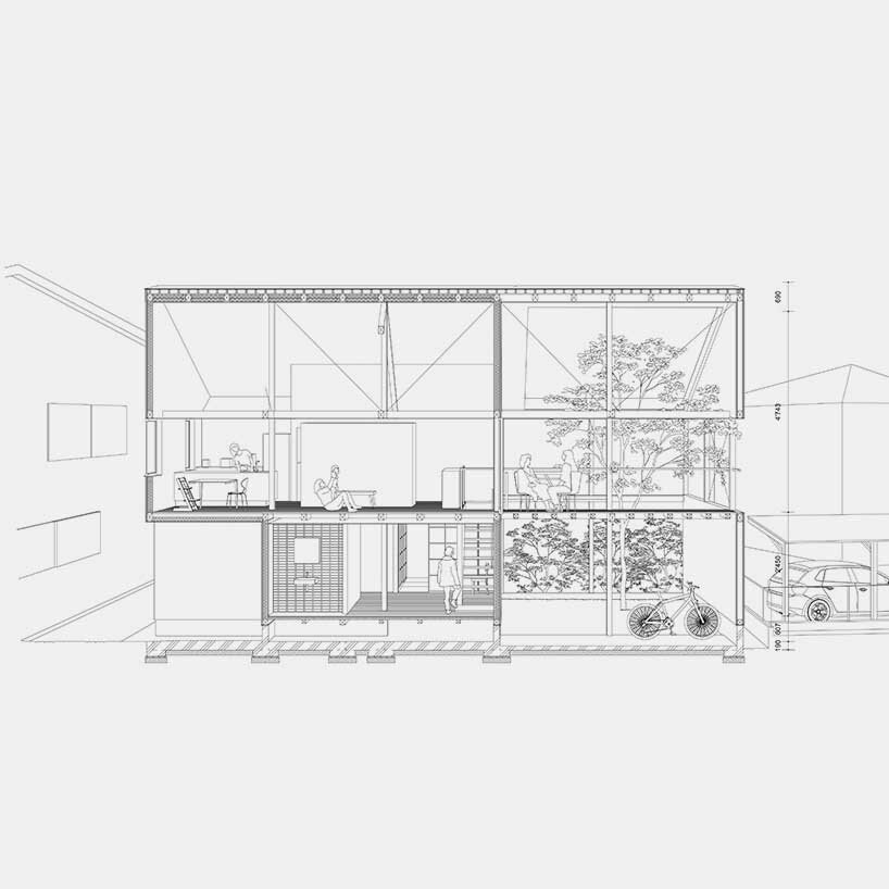 longitudinal section perspective by GOYA SCHRÖDER & associates