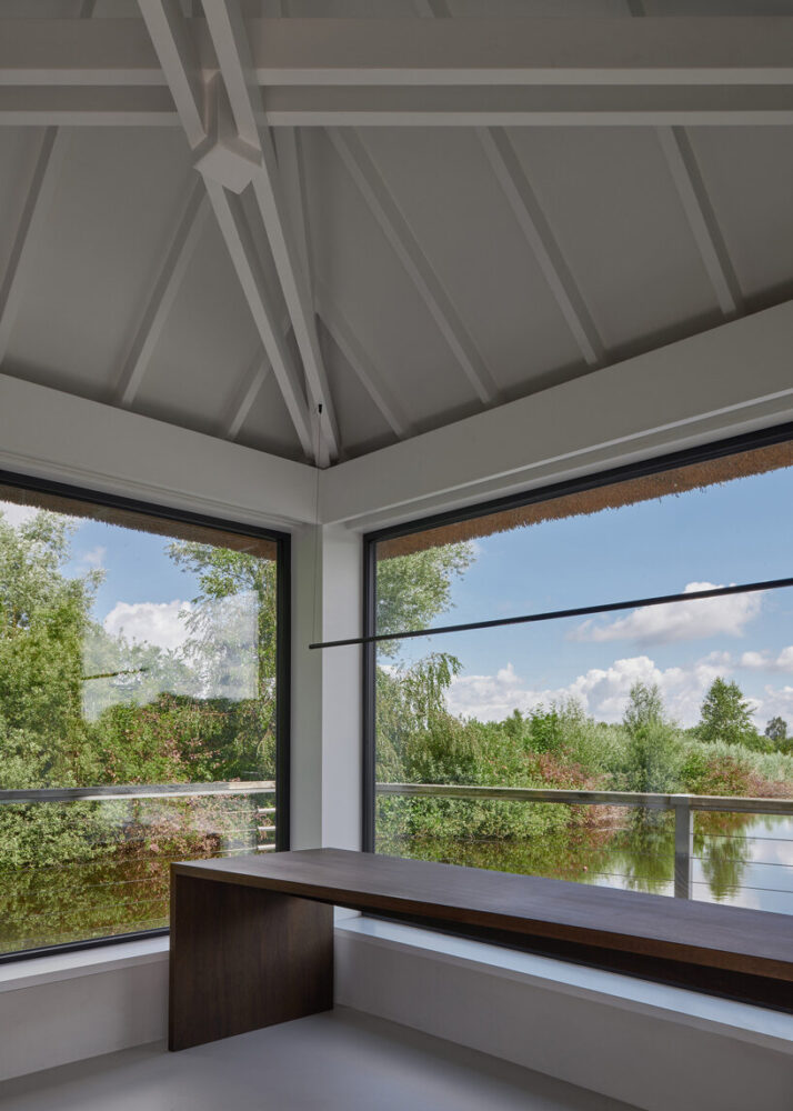 inside, modern design elements were employed