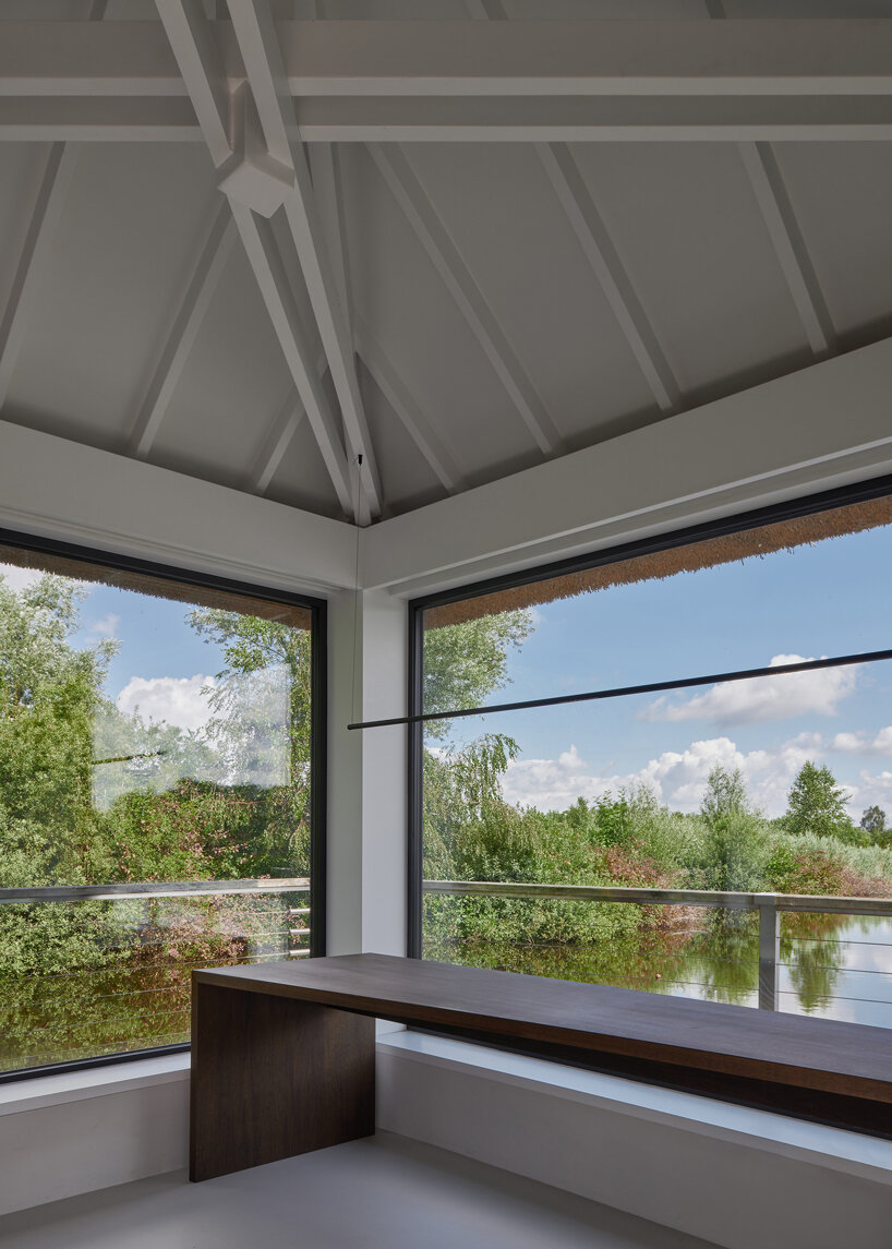 inside, modern design elements were employed