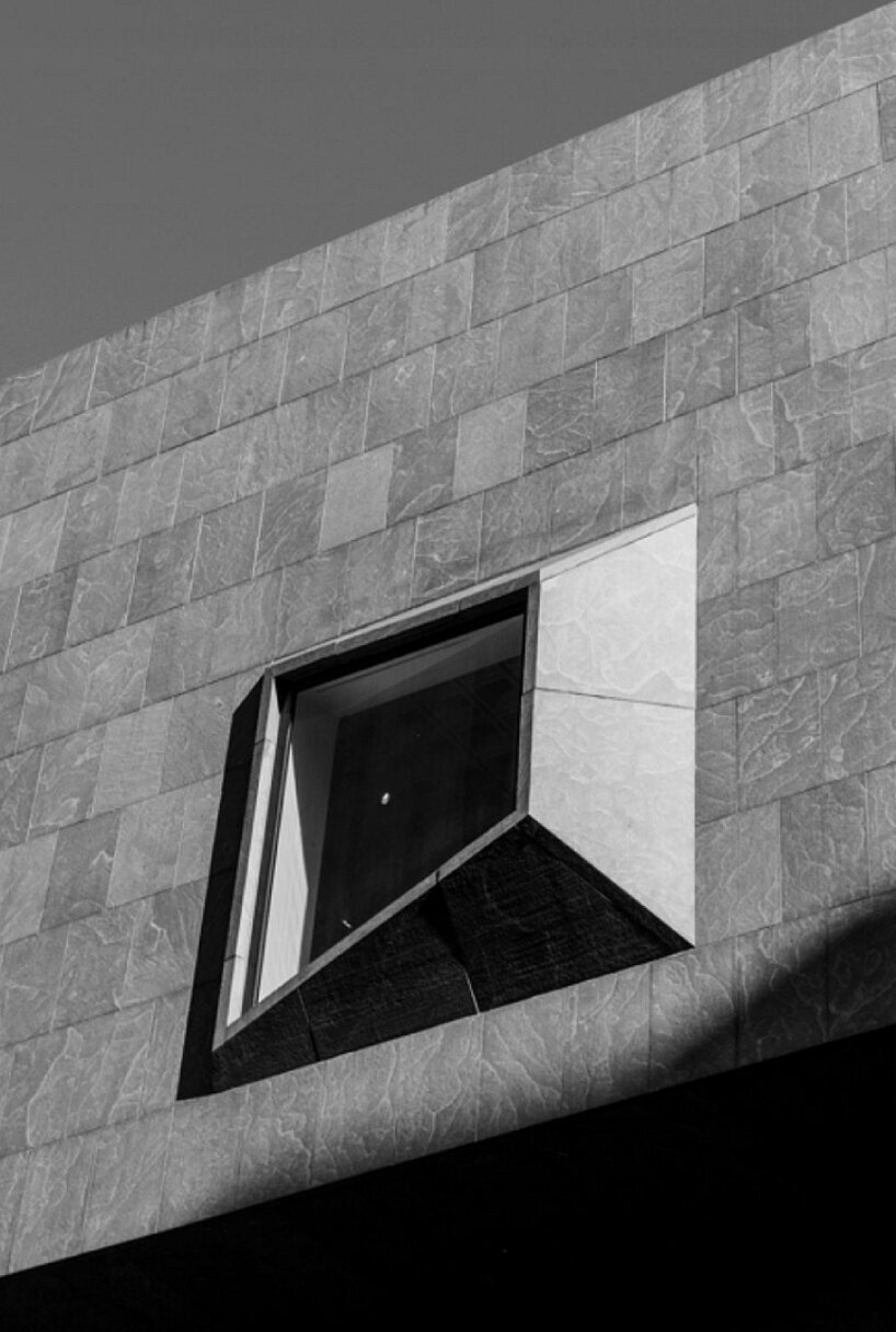 the Breuer bulding and its window, designed by Marcel Breuer