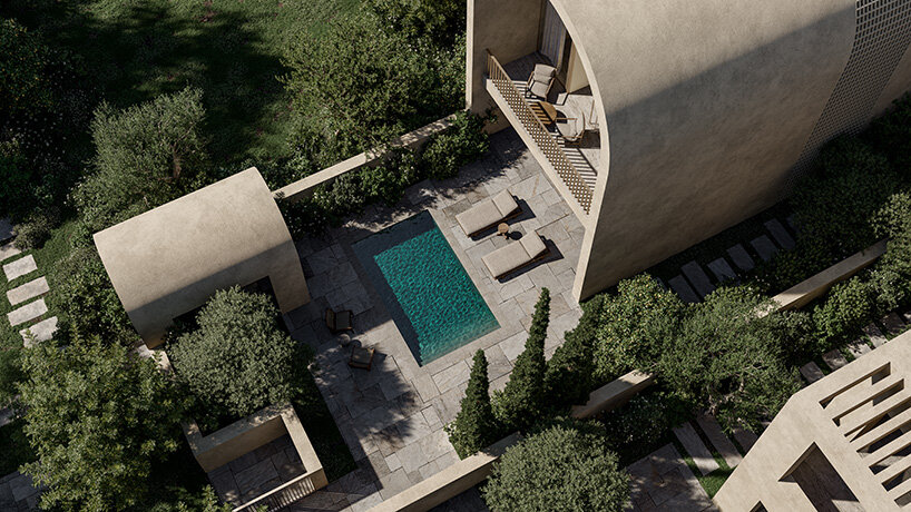 a spacious car-free garden runs through the heart of the site