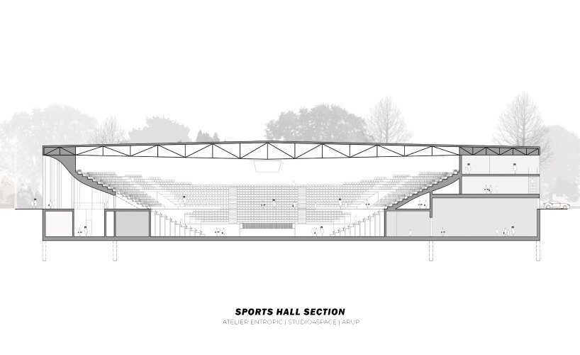 Sports Hall Section - located next to the Stadium