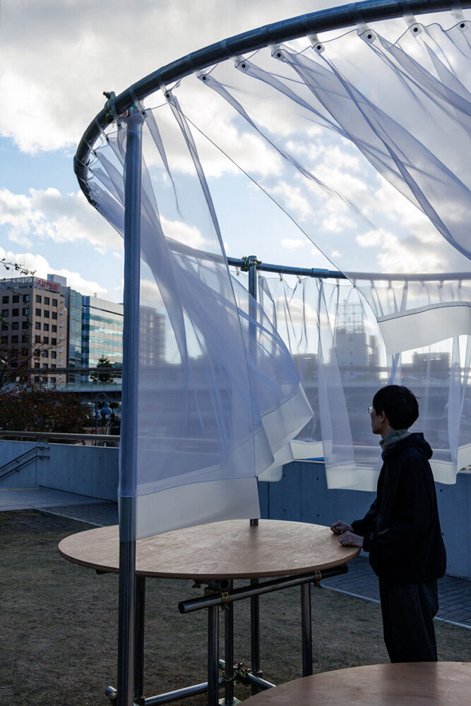 the furniture embraces the natural elements of light and wind