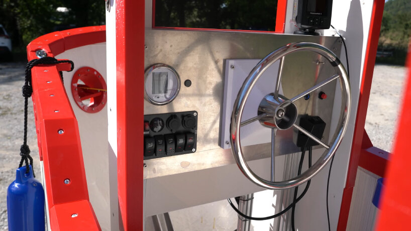 view of the instrument panel