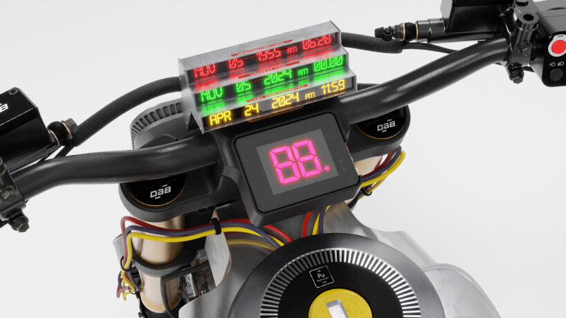 Back to the Future-inspired digital display on board