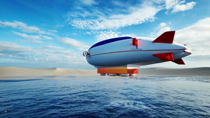 view of the sky yacht hovering