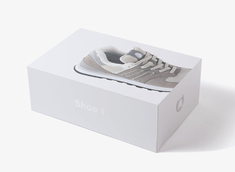 the sneakers are delivered in a ‘crazy big box that comes with everything'