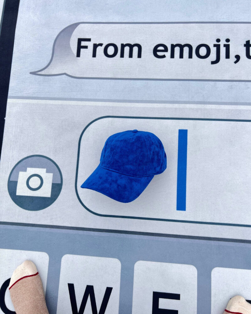 real life Apple hat emoji