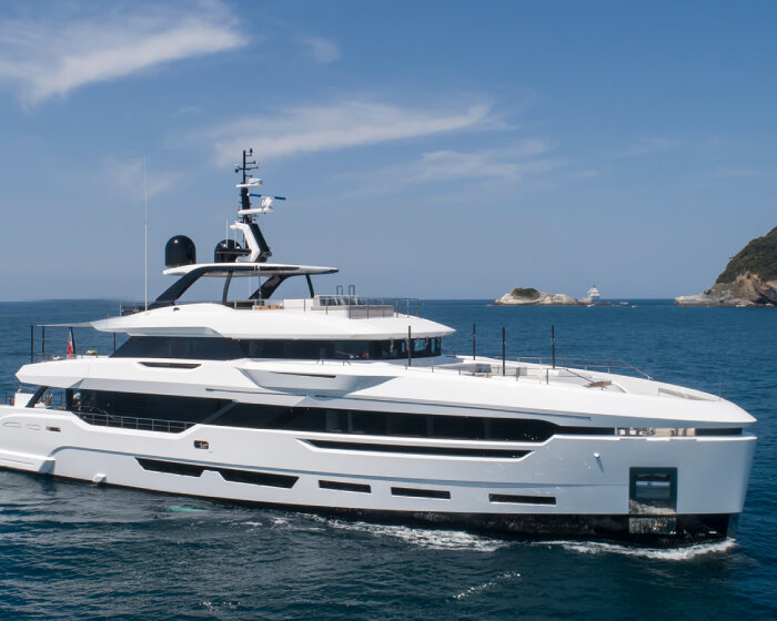 ezequiel farca studio's baglietto DOM 133 yacht is an eco-friendly home on the sea