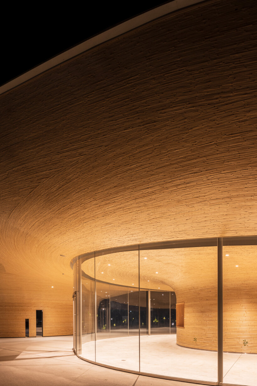 local bamboo shapes kengo kuma's disaster prevention and community facility in mabi, japan