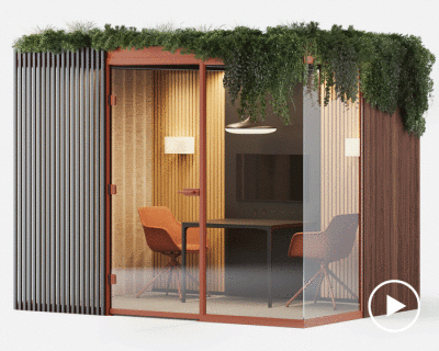 boss design redefines office spaces with eden’s modular and biophilic pod system