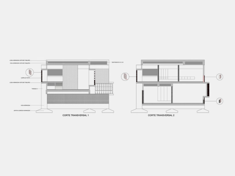 cross sections by Barrionuevo Villanueva Arquitectos