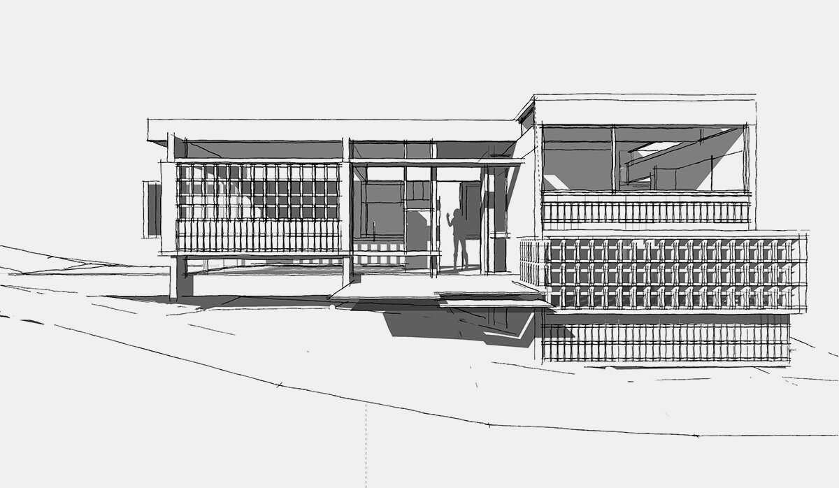 facade sketch by Barrionuevo Villanueva Arquitectos