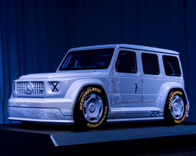 LA auto show 2024 debuts 'art car series' featuring virgil abloh, damien hirst, futura & more