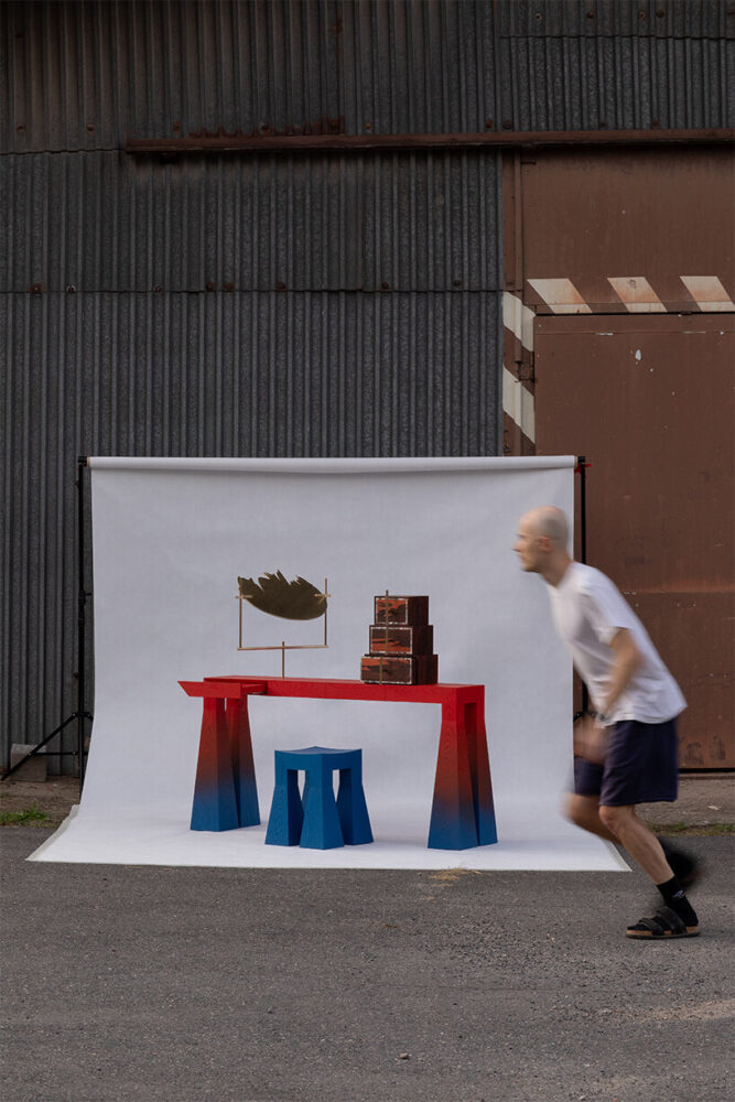 the ziricote veneer contrasts with the luminous mother-of-pearl inlays