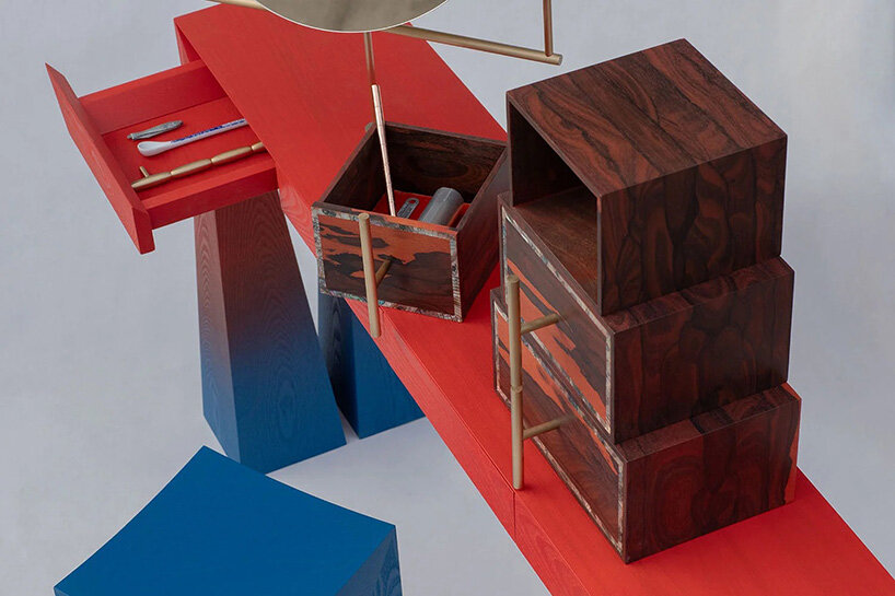 gradient finishes coat ash wood in this contemporary vanity table interpretation - 1