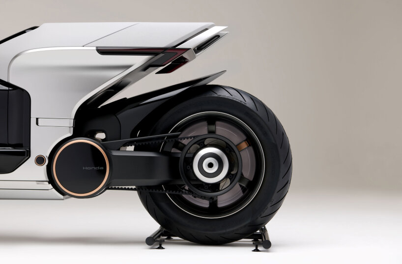 rear view of the Honda EV Urban Concept electric motorcycle
