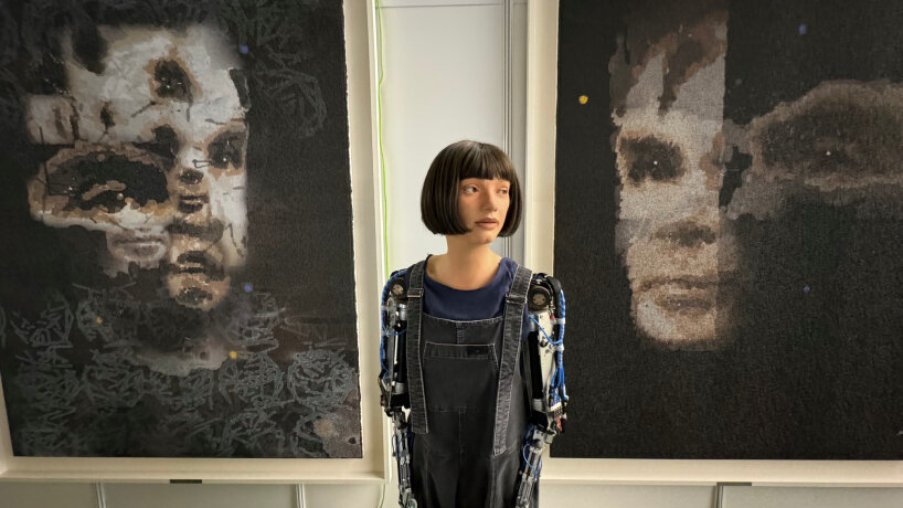 before the Sotheby's auction, Ai-Da presents her Alan Turing portrait at United Nations in Geneva
