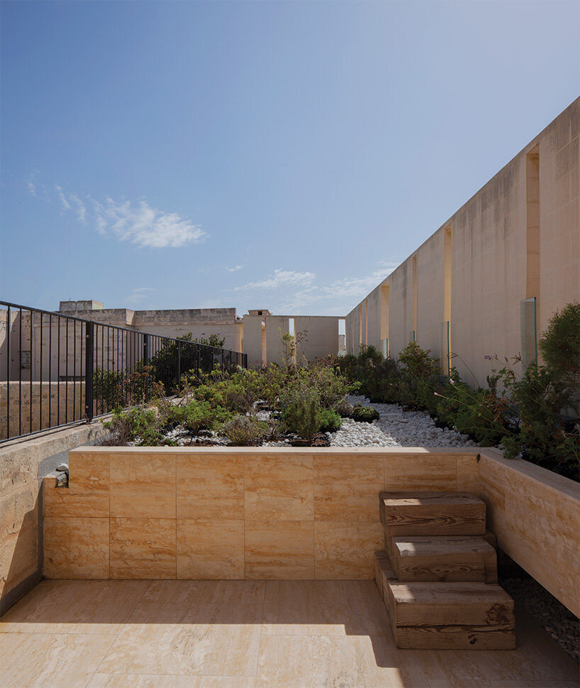 sustainability is also a key element of the project, with a green roof planted with native Mediterranean species