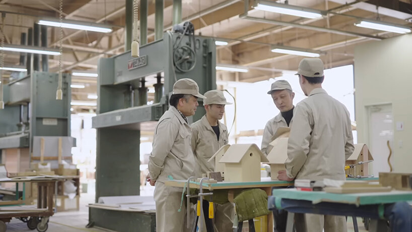 the bird house was made using the techniques of Tendo Mokko