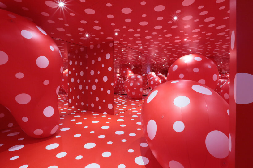 Installation view of Yayoi Kusama's Dots Obsession 1996/2015 at Kusama's solo exhibition YAYOI KUSAMA: IN INFINIT Y, Louisiana Museum of Modern Art, Humlebaek, Denmark. image © YAYOI KUSAMA, courtesy of Ota Fine Arts