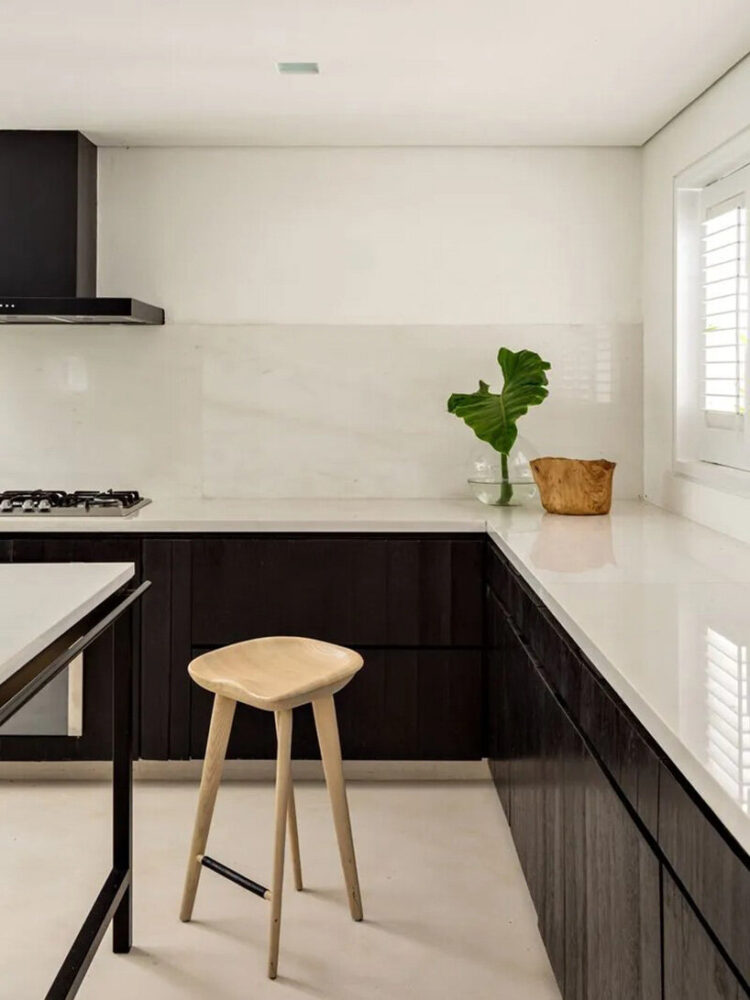 a soft material palette dominates