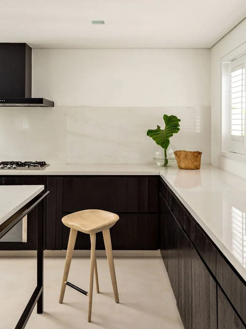 a soft material palette dominates